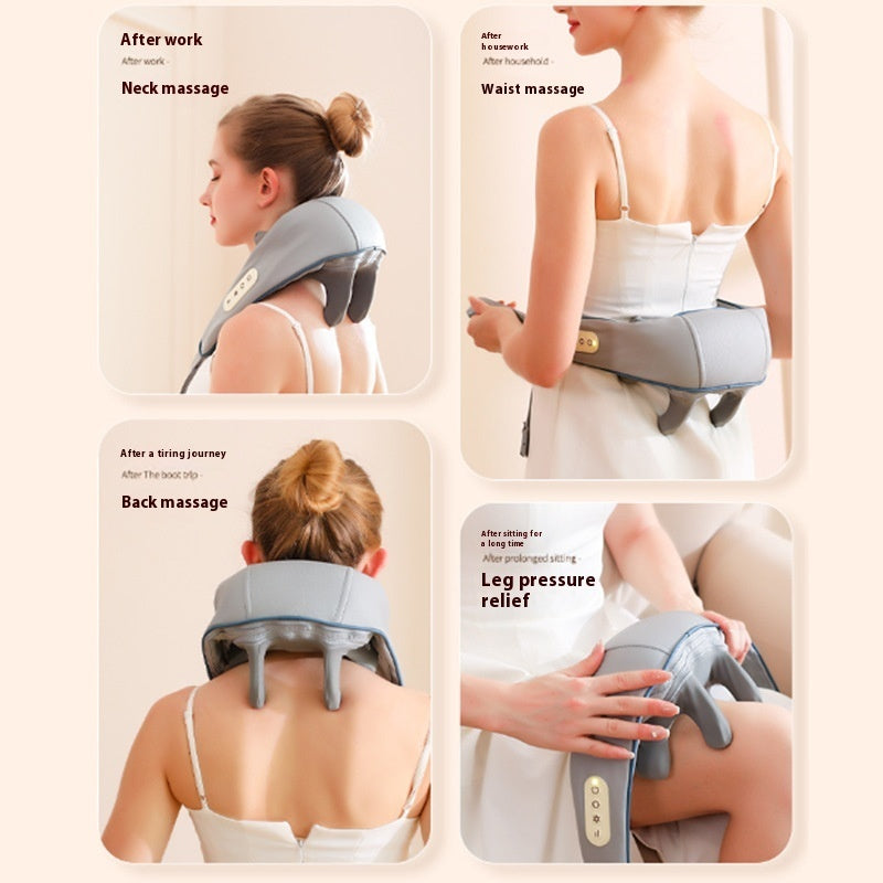 Multifunctional Heated Neck and Shoulder Massager – Deep Kneading Relief